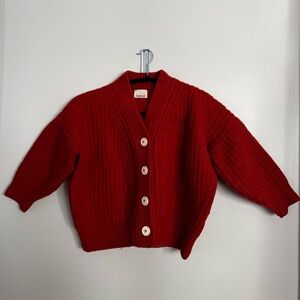 Babaa Cardigan No 19 Mini In Arce Felted Wool